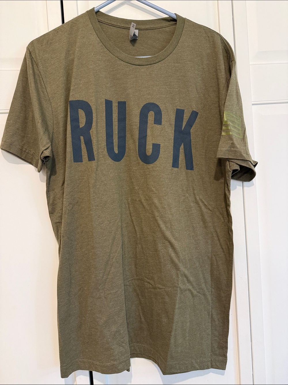 Men's Olive Green RUCK Short Sleeve Graphic Tee